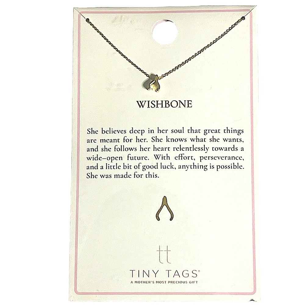 Tiny Tags, 14K Gold Ion Plated Necklaces, by Melissa Clayton